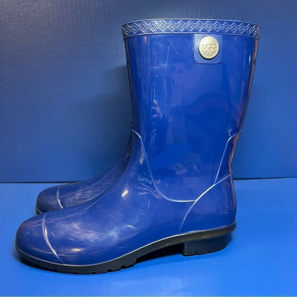 UGG Sienna Womens Rain Boots Blue Jay Rubber Boots 9‎ 1014452